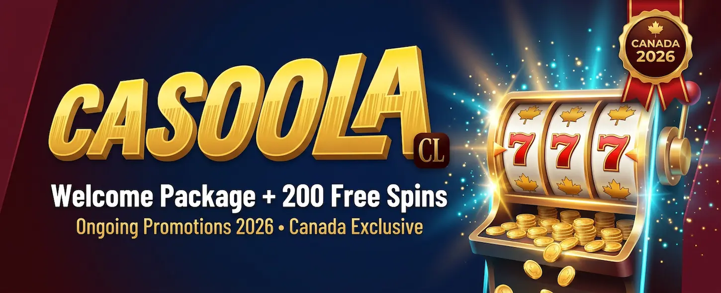 Casoola Casino Canada welcome bonus package with free spins and ongoing promotions in 2026.